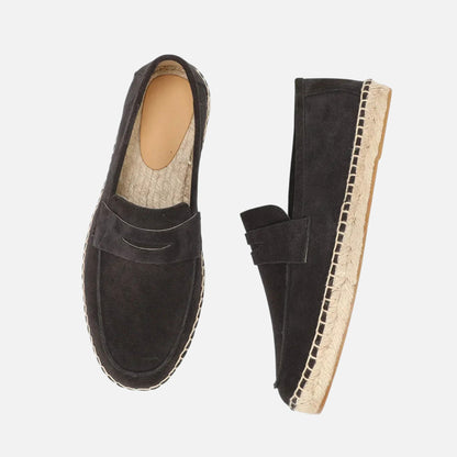Men's Suede Espadrille Loafers
