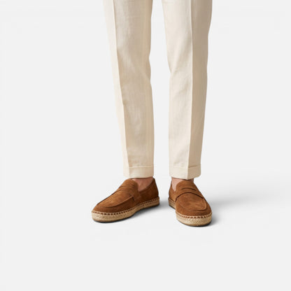 Men's Suede Espadrille Loafers