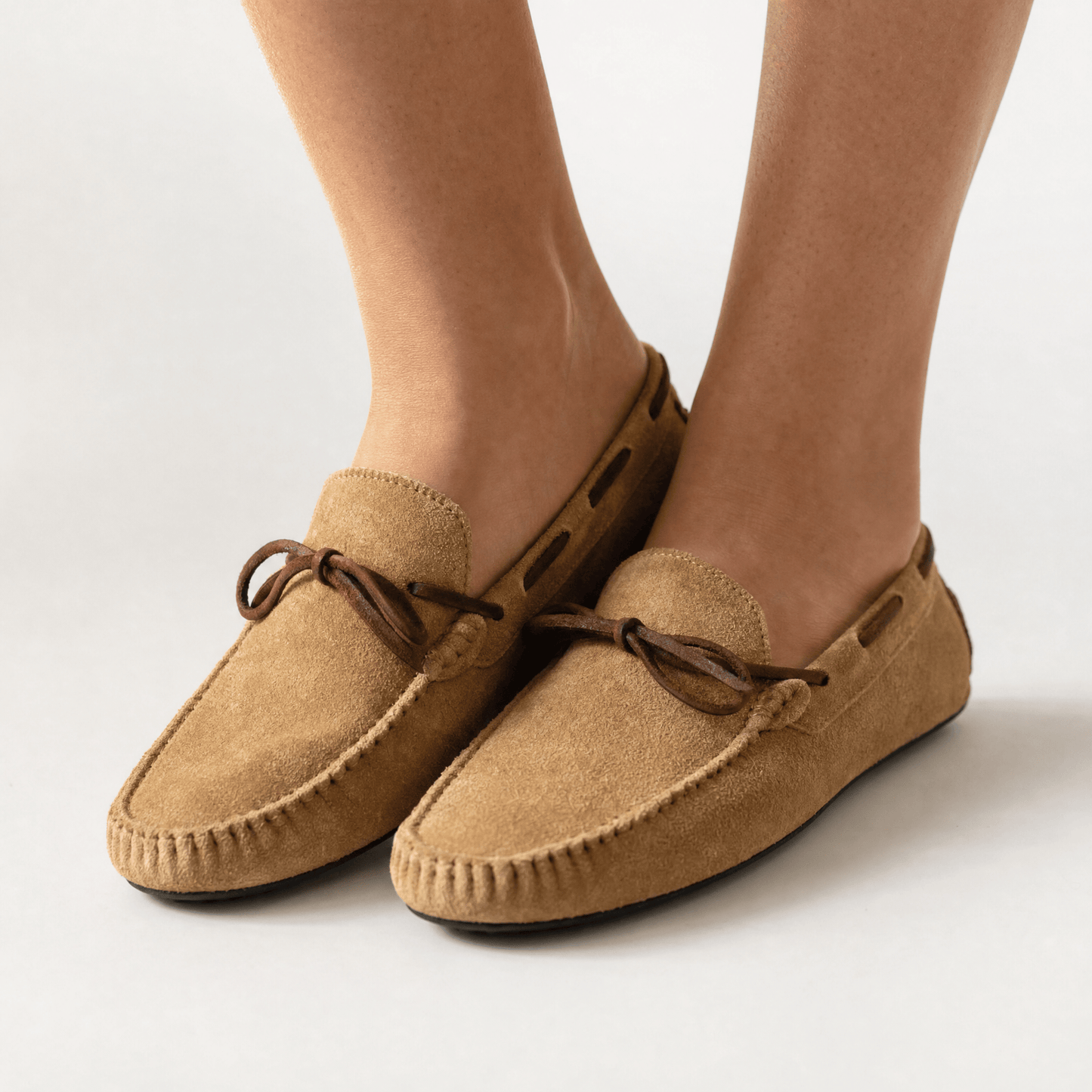 Men's Suede Lace-Up Loafers