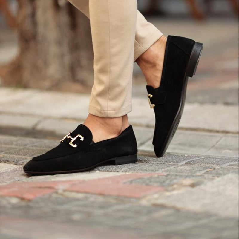 Men’s Suede Loafers – Horsebit Detail Slip-On