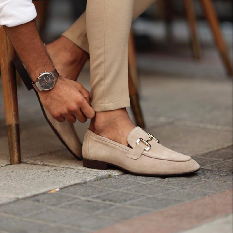 Men’s Suede Loafers – Horsebit Detail Slip-On