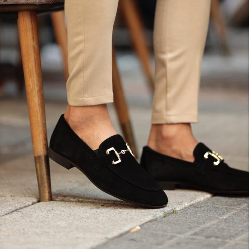 Men’s Suede Loafers – Horsebit Detail Slip-On