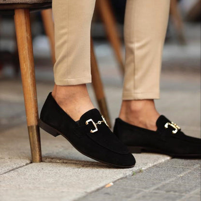 Men’s Suede Loafers – Horsebit Detail Slip-On