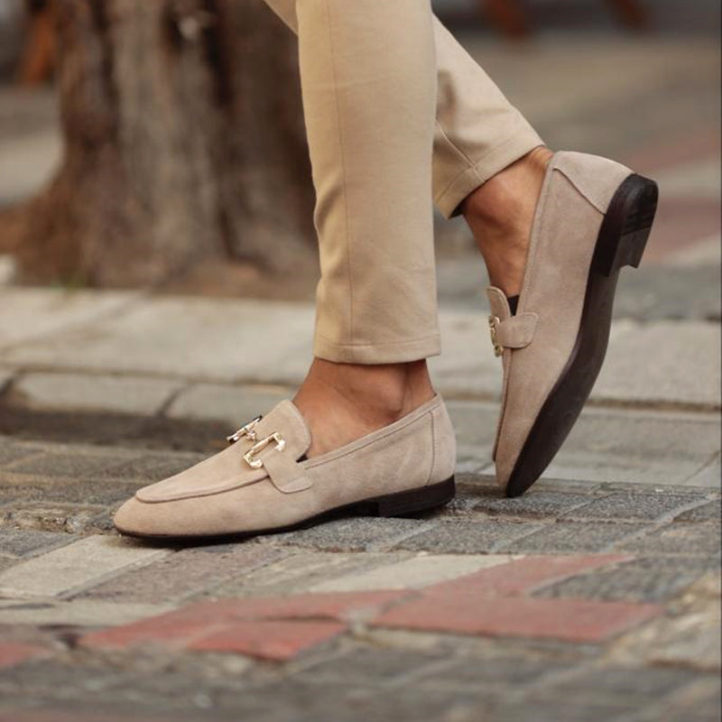 Men’s Suede Loafers – Horsebit Detail Slip-On