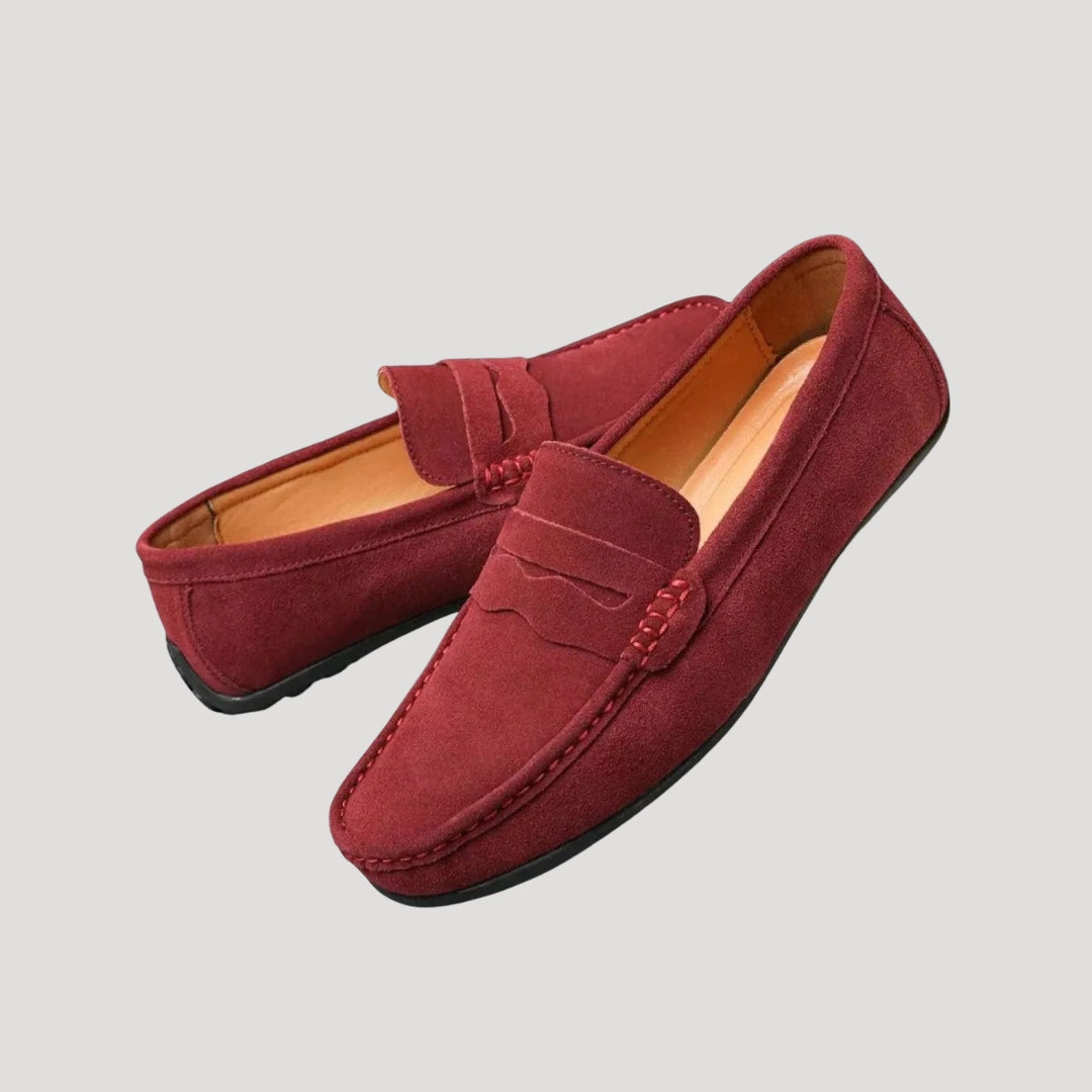 Men's Suede Loafers Slip-On Classic Style Shoes