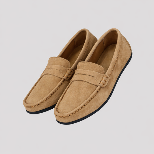 Men's Suede Loafers Slip-On Classic Style Shoes