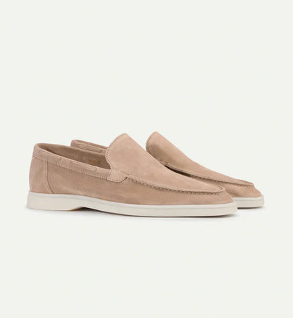 Men's Suede Loafers with Rubber Sole