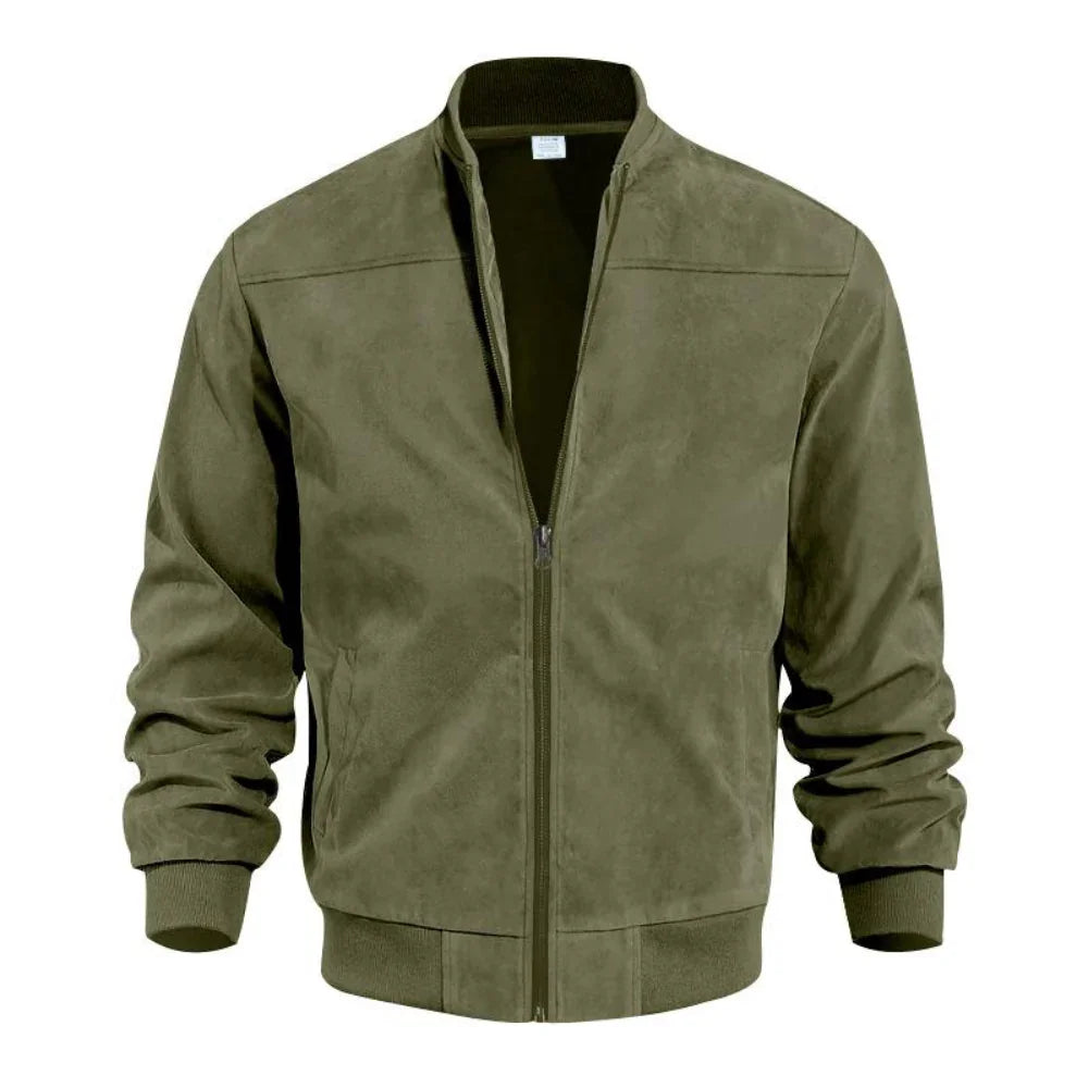 Men's Suede Look Bomber Jacket