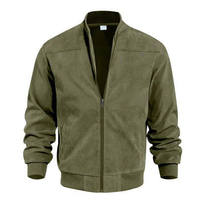 Men's Suede Look Bomber Jacket