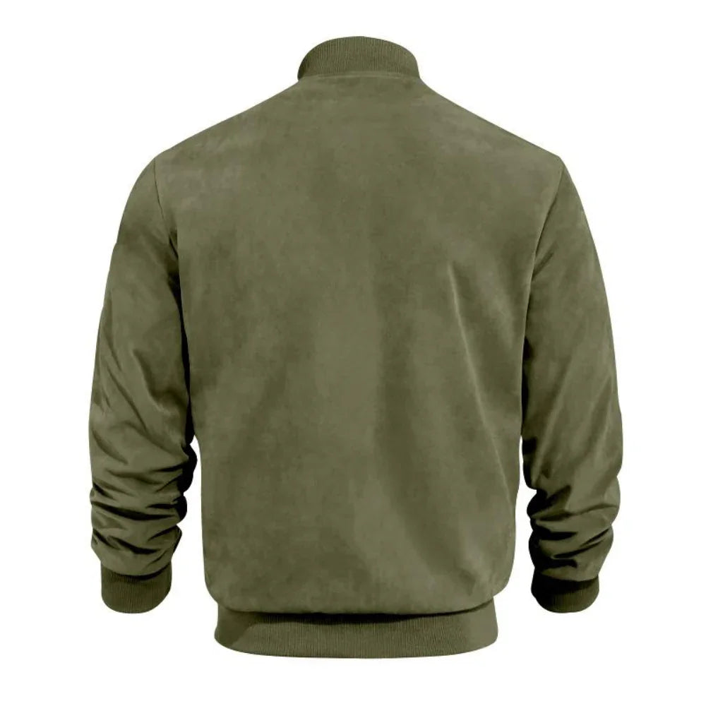 Men's Suede Look Bomber Jacket