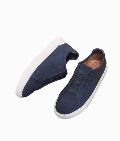 Men's Suede Low-Top Slip-On Sneakers