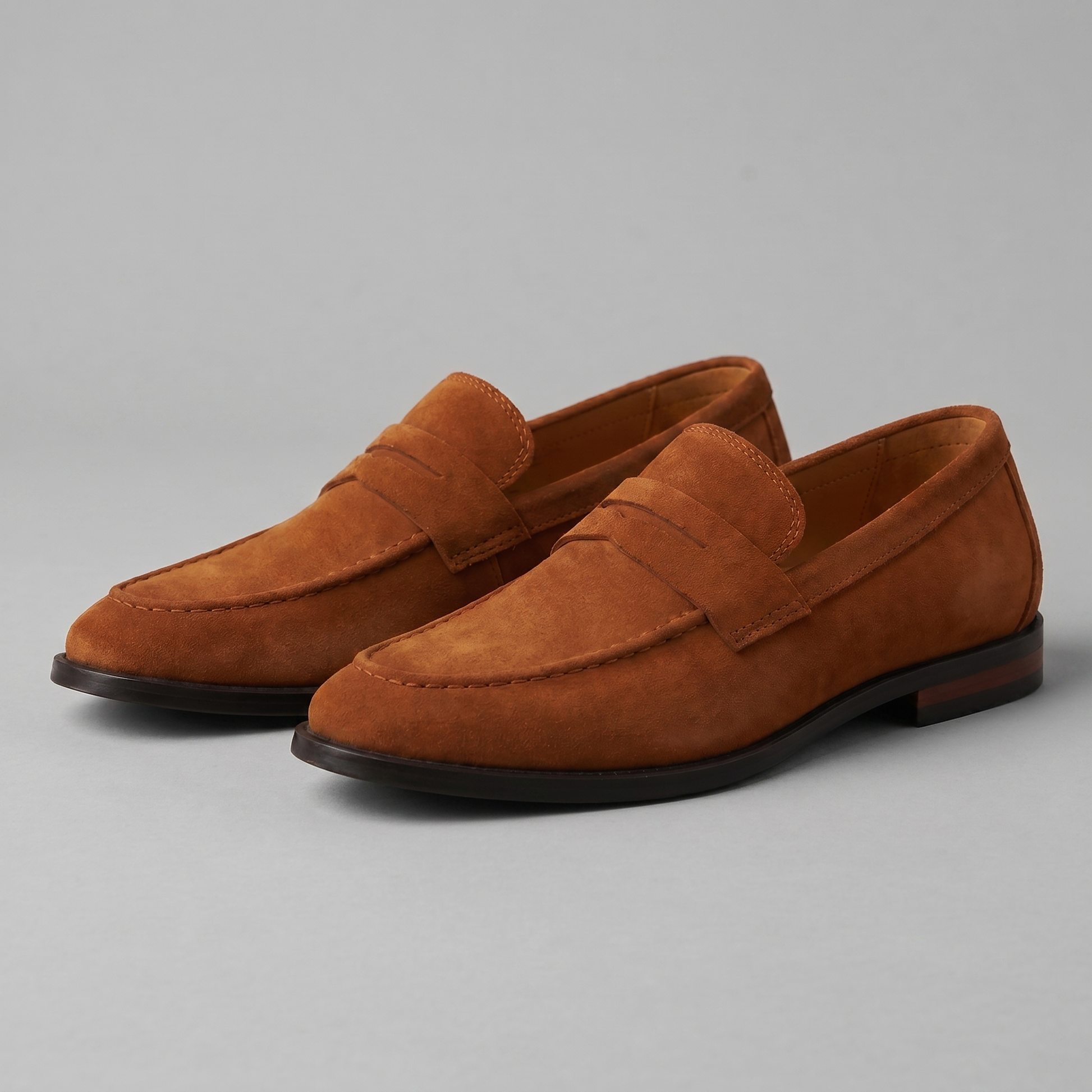 Men's Suede Penny Loafers