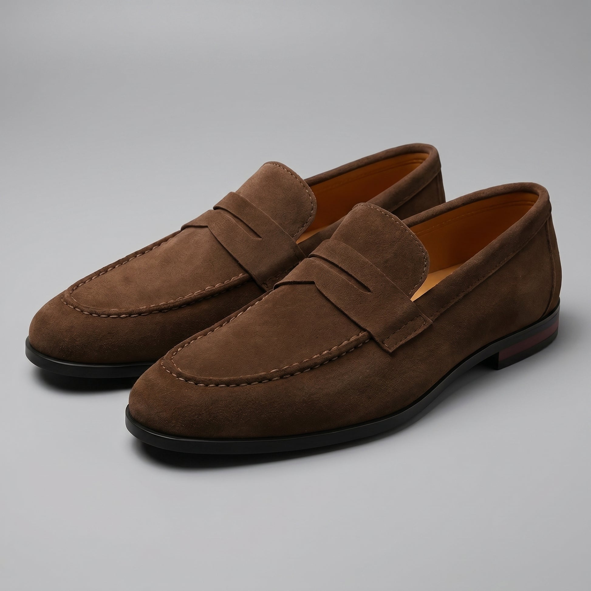 Men's Suede Penny Loafers