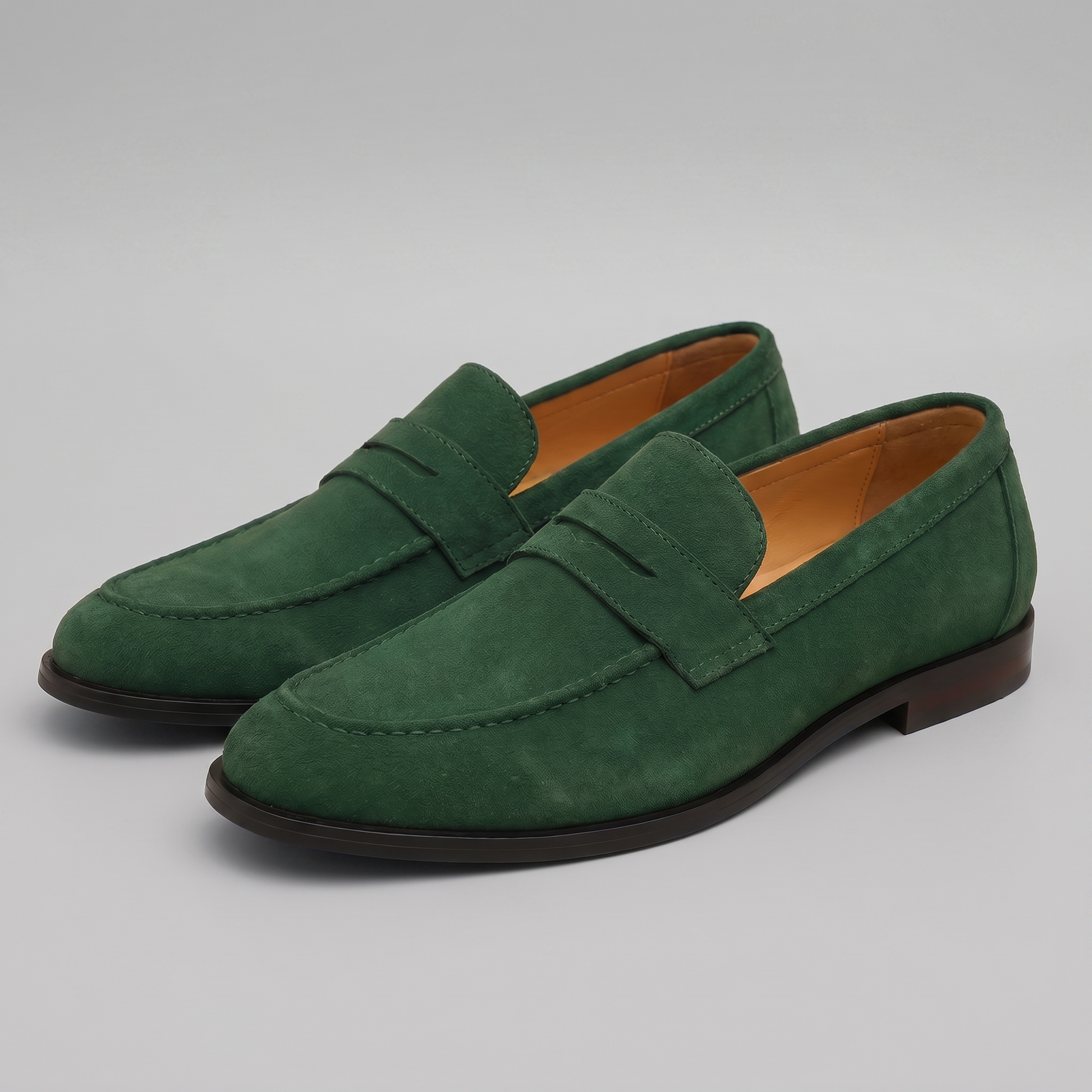 Men's Suede Penny Loafers