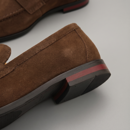 Men's Suede Penny Loafers