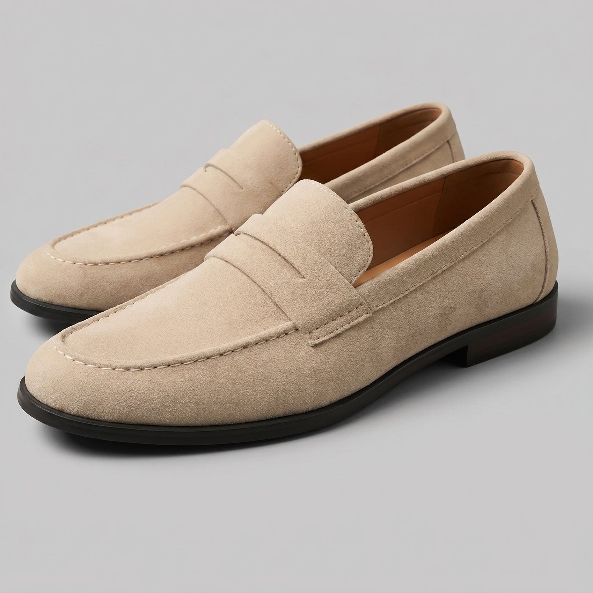 Men's Suede Penny Loafers