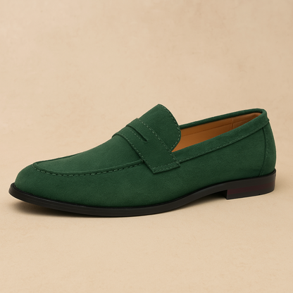 Men's Suede Penny Loafers - Classic Loafer Shoes