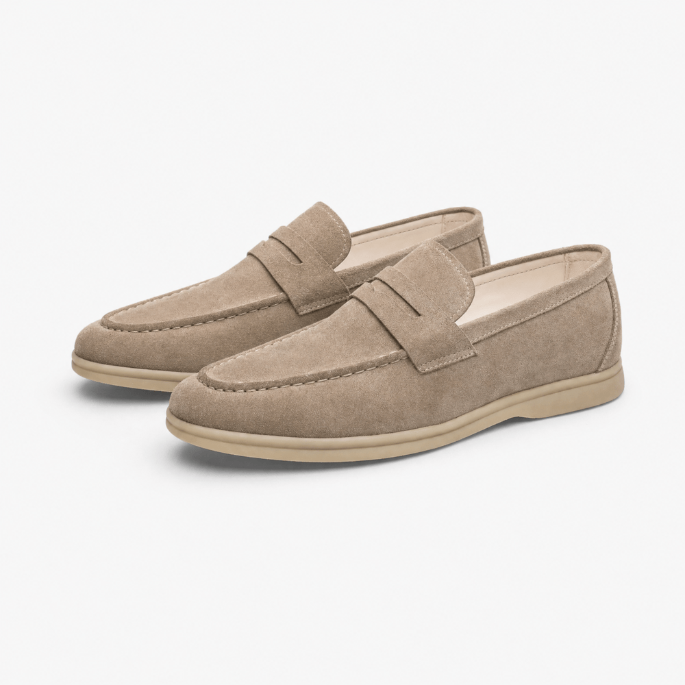 Men's Suede Penny Loafers Oxford Flats
