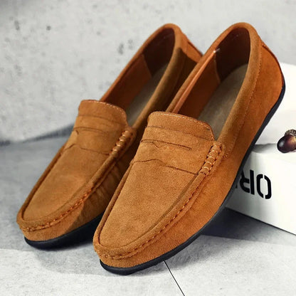 Men's Suede Penny Loafers - Slip-On Loafer Shoes