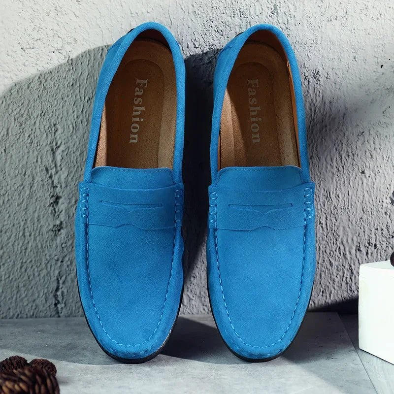Men's Suede Penny Loafers - Slip-On Loafer Shoes