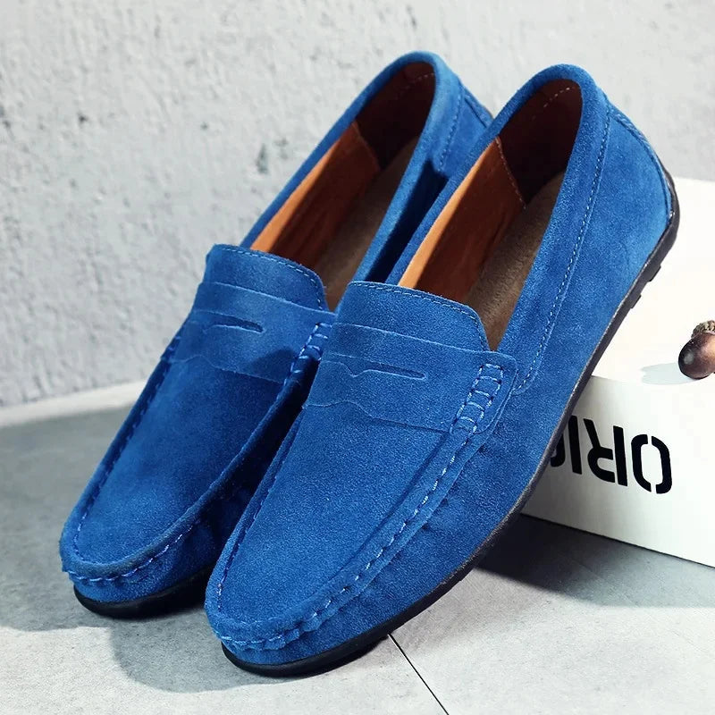 Men's Suede Penny Loafers - Slip-On Loafer Shoes