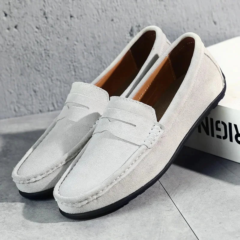 Men's Suede Penny Loafers - Slip-On Loafer Shoes