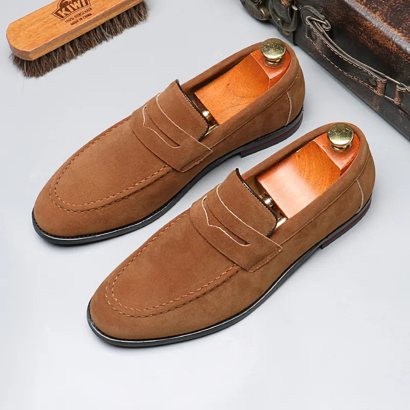 Men's Suede Slip-On Loafers