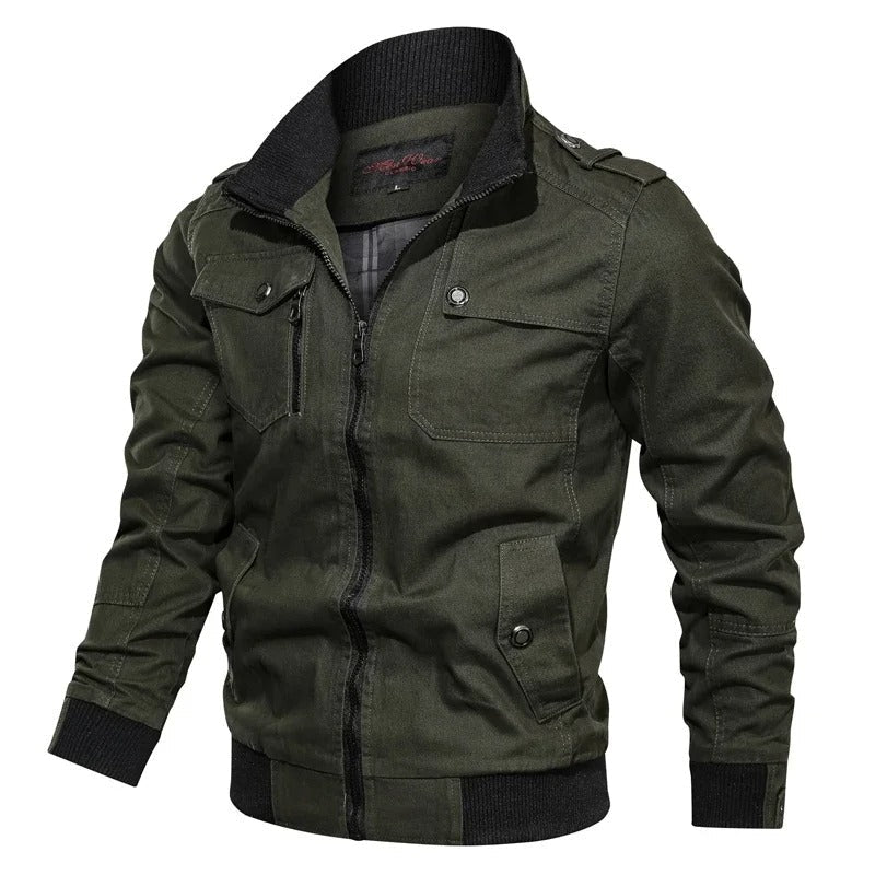 Men's Summer Motorcycle Jacket with Collar