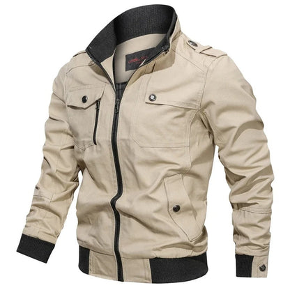 Men's Summer Motorcycle Jacket with Collar