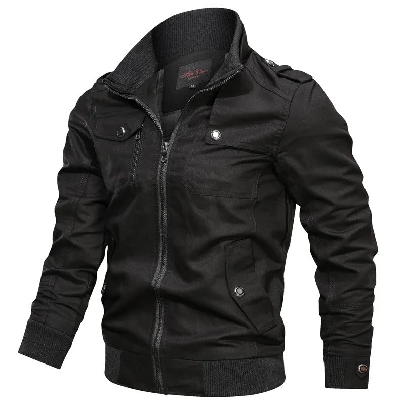 Men's Summer Motorcycle Jacket with Collar