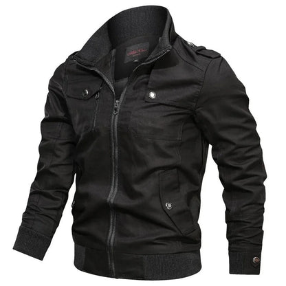 Men's Summer Motorcycle Jacket with Collar