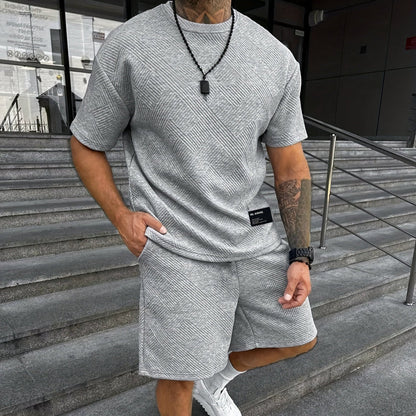 Men's Summer Set - Casual Shirt and Shorts Outfit