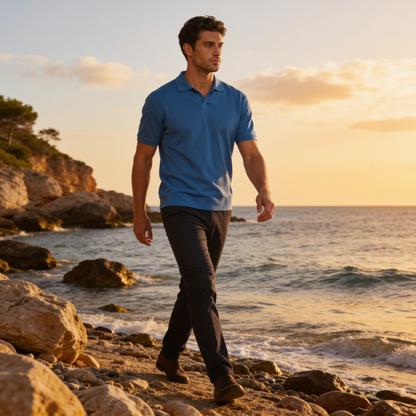 Men's Summer Short-Sleeve Polo Shirt