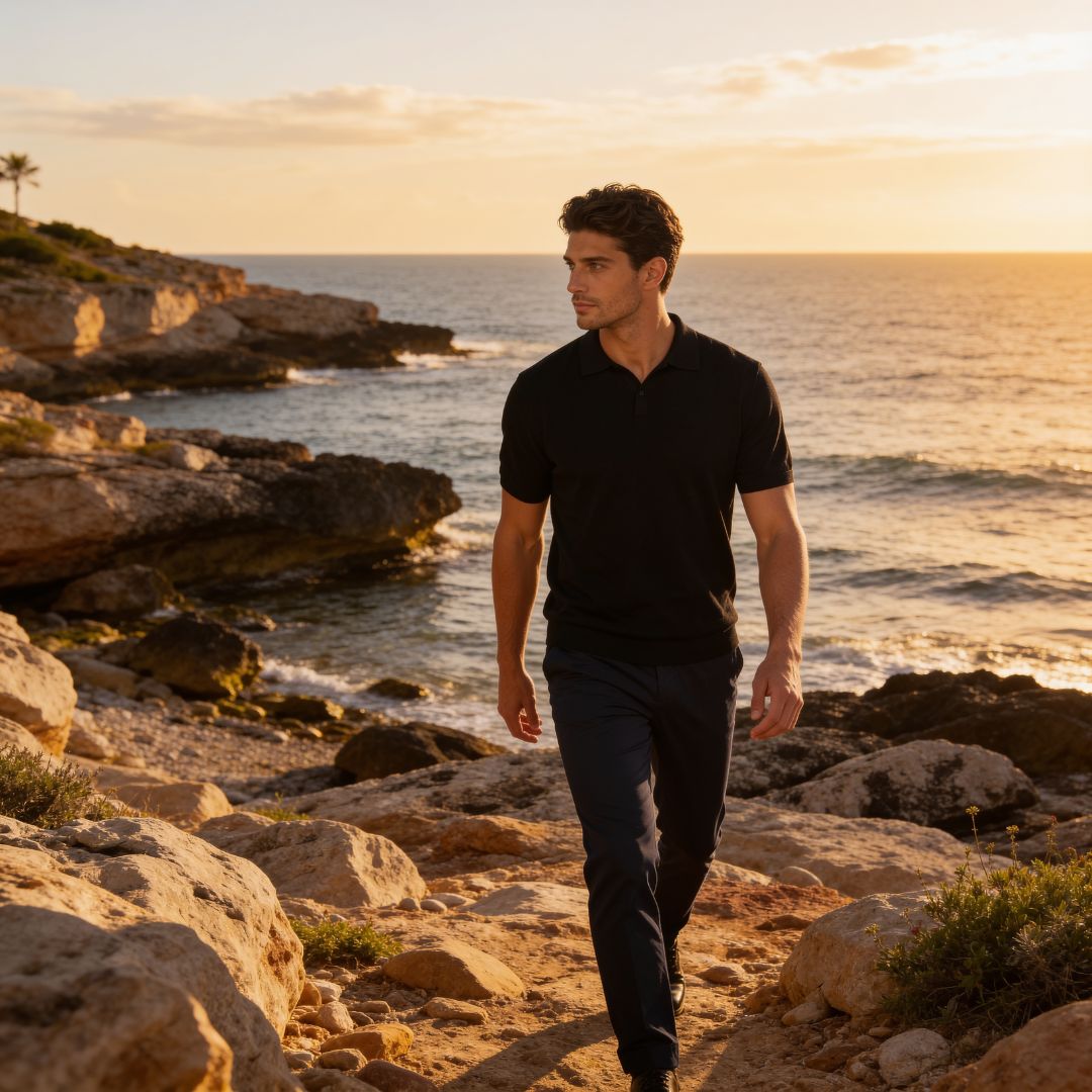 Men's Summer Short-Sleeve Polo Shirt