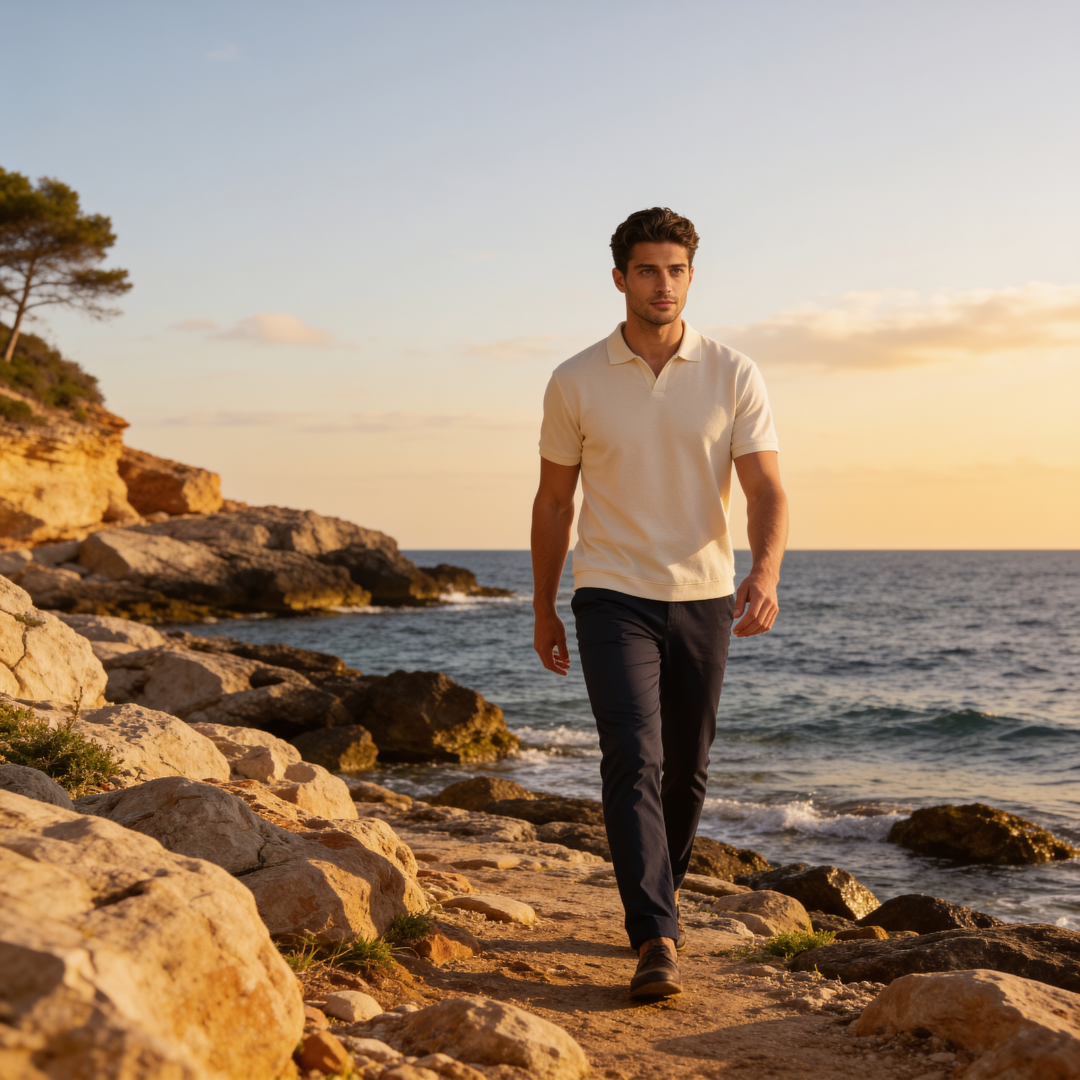 Men's Summer Short-Sleeve Polo Shirt