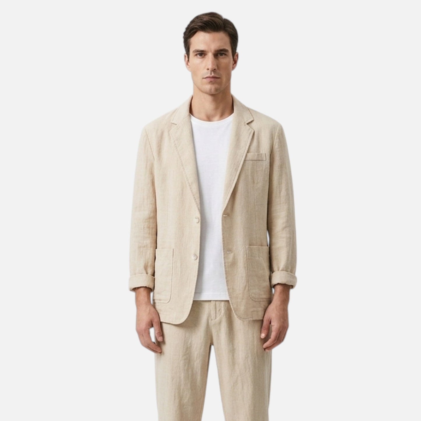Men's Tailored Linen Blend Blazer