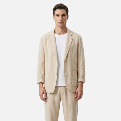 Men's Tailored Linen Blend Blazer