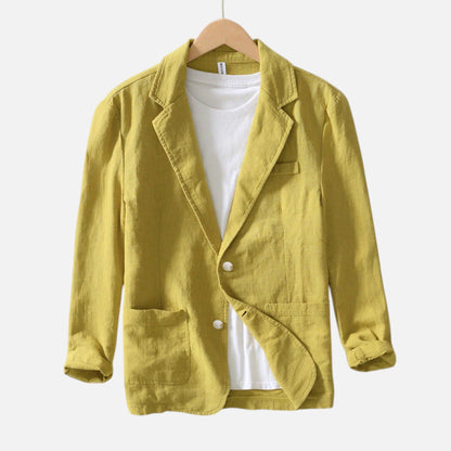 Men's Tailored Linen Blend Blazer