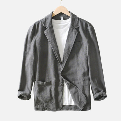 Men's Tailored Linen Blend Blazer