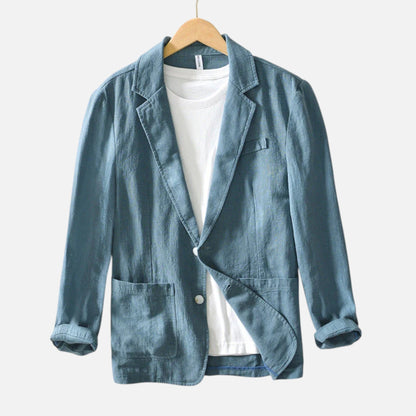 Men's Tailored Linen Blend Blazer