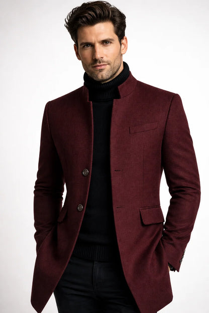 Men's Tailored Long Overcoat