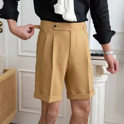 Men's Tailored Pleated Chino Shorts