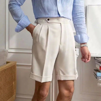 Men's Tailored Pleated Chino Shorts