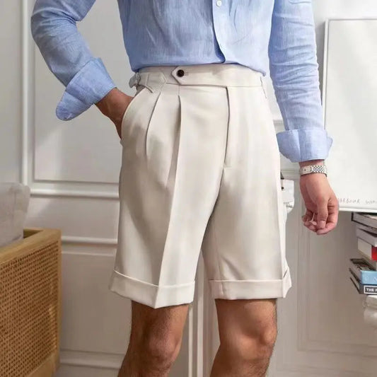 Men's Tailored Pleated Chino Shorts