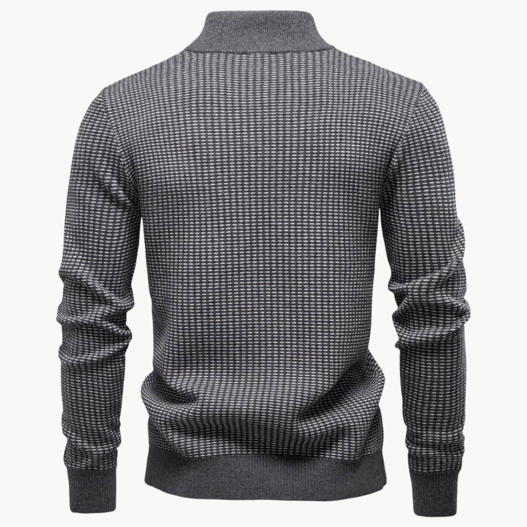 Men's Textured Quarter-Zip Pullover