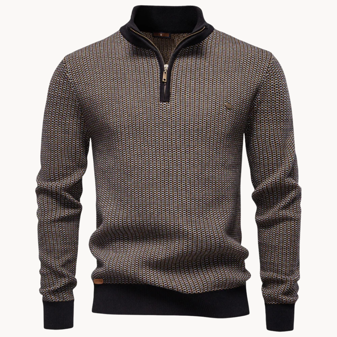 Men's Textured Quarter-Zip Pullover
