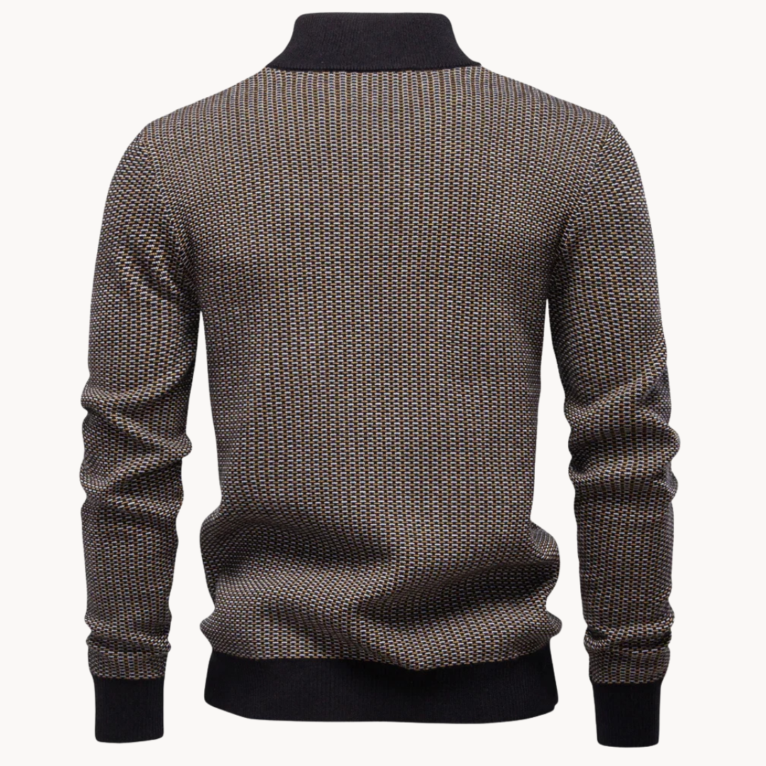 Men's Textured Quarter-Zip Pullover