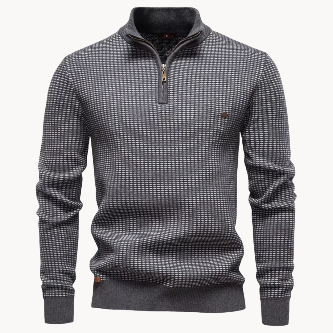 Men's Textured Quarter-Zip Pullover