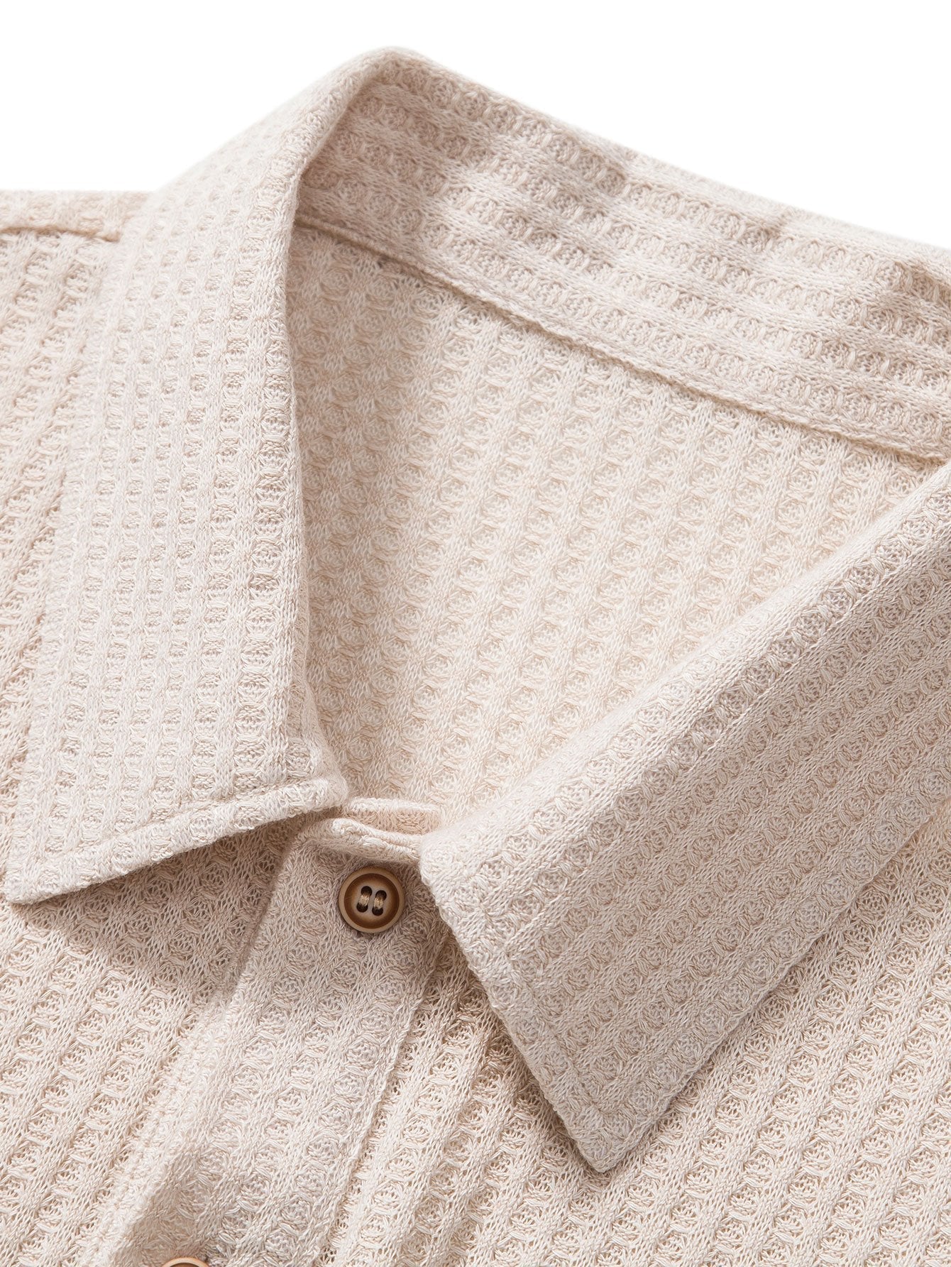 Men's Textured Short Sleeve Polo Shirt