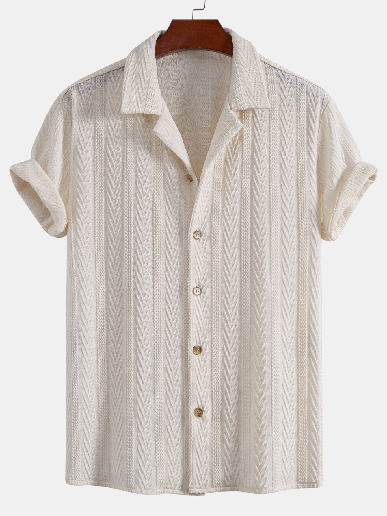 Men's Textured Summer Set with Relaxed Trousers